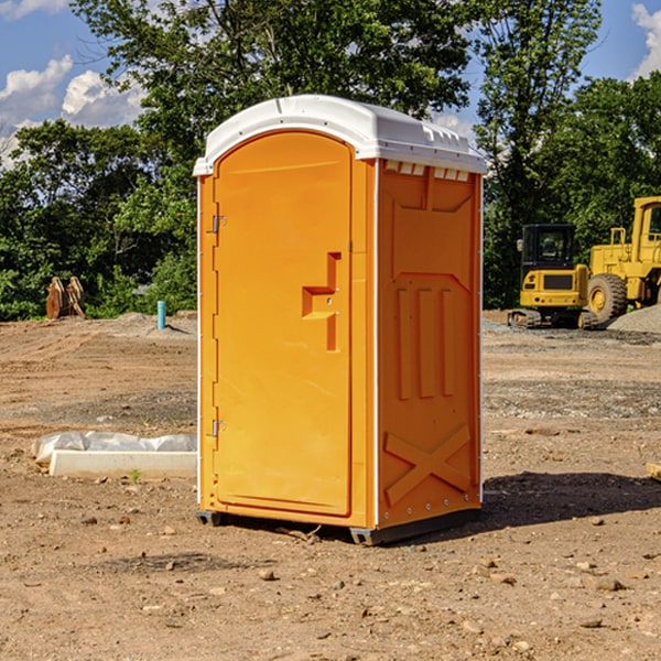 what is the cost difference between standard and deluxe portable restroom rentals in Brady